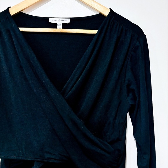 🌼NWOT🌼 ENVIE DE FRAISE Black wrap dress - Picture 3 of 7